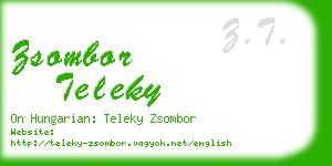 zsombor teleky business card